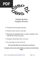 Step by Step Anagram Practice PDF