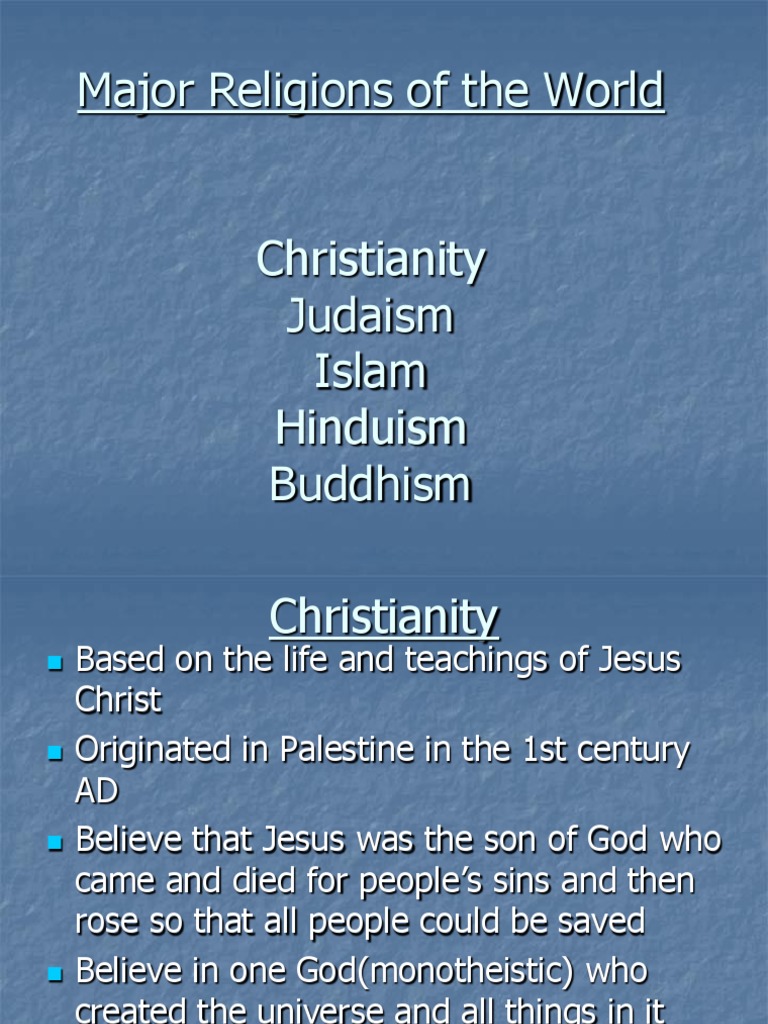 Overview of Major World Religions | PDF | Moksha | Reincarnation