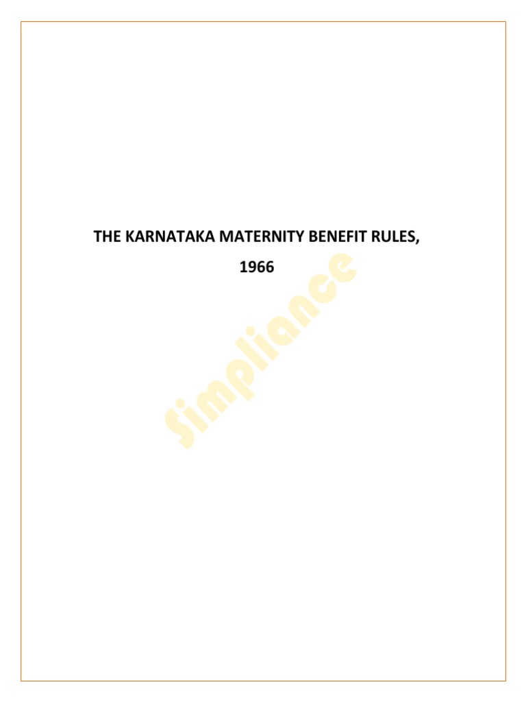 the-karnataka-maternity-benefit-rules-1966-pdf-complaint-employment