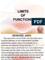 Lesson 1 - LIMITS OF FUNCTIONS