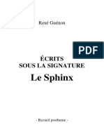 René Guénon - Autres signatures - Le Sphinx