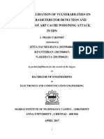 MNFG and Validation of Vulnerabilities On Packet Parameters For Detection and Prevention of Arp Cache Poisoning Attack in SDN