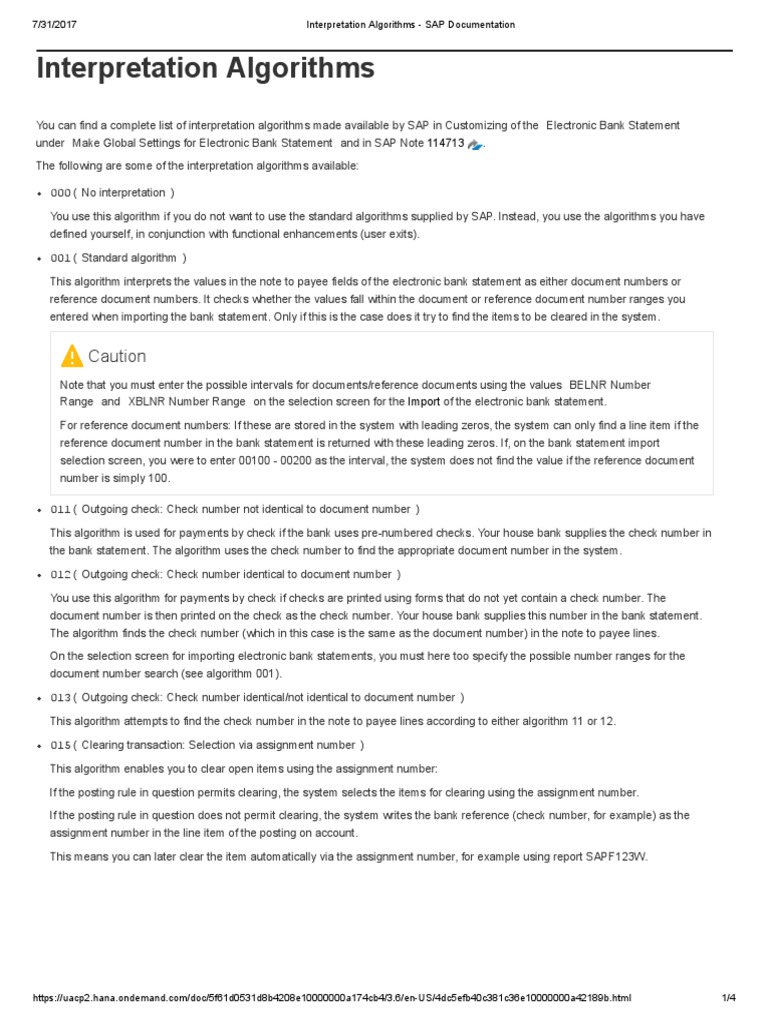 Interpretation Algorithms SAP EBS PDF Cheque Payments