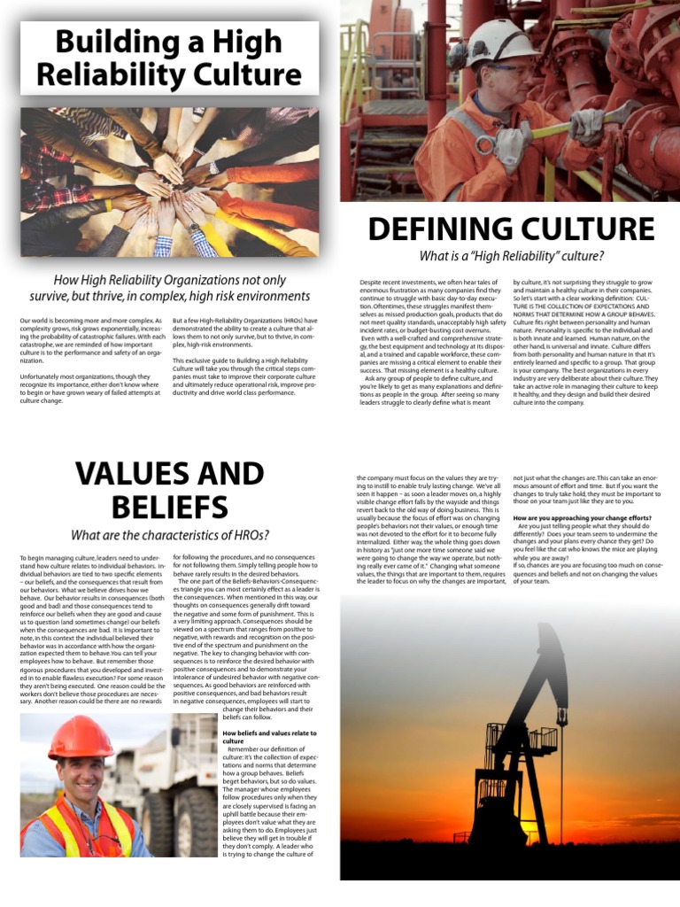 High Reliability Safety Culture | PDF | Reliability Engineering ...