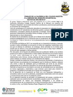 Proyecto: Propiedades Medicinales de La Caléndula en El Colegio Nuestra Señora de La Merced, Municipio de Mutiscua, Norte de Santander, Colombia.