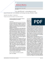 Depression in Early Adulthood: Prevalence and Psychosocial Correlates Among Young Swiss Men