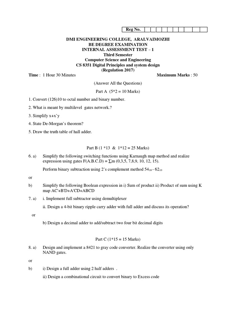 Binary Subtraction and 2's Complement Quiz | PDF | Teaching Methods ...