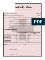 Medical Certificate Template