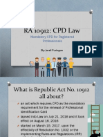 RA 10912: CPD Law: Mandatory CPD For Registered Professionals