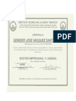 Certificado Gestión Empresarial y Laboral