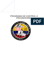 PROGRAMA DE CONTROL A Provedores