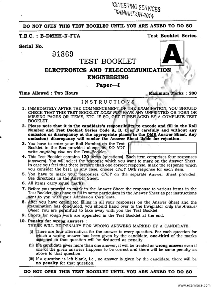 Telecommunication Engineering Exam Paper | PDF | Bipolar Junction ...
