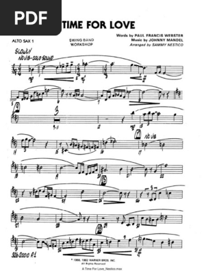 A Time For Love - Sammy Nestico | PDF