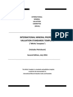International Mineral Property Valuation Standards Template