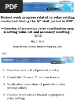 Project Work Progress Related To Relay Setting Conducted During The 6 Visit Period in EDC