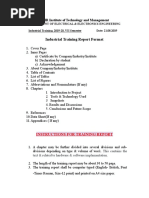 Industrial Training Report Format