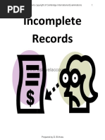 As Accounting Incomplete Records