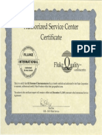 Certificado Fluke