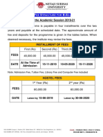 Fee Schedule B.ed