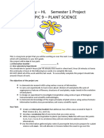 IB Biology - HL Semester 1 Project Topic 9 - Plant Science