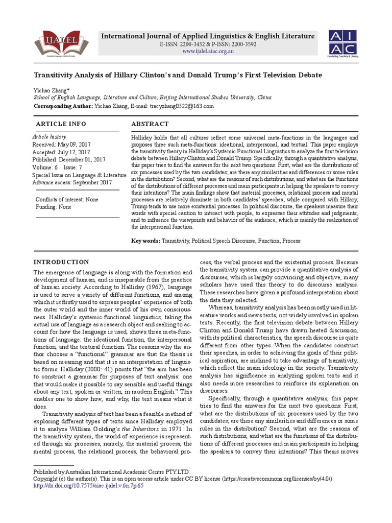 International Journal of Applied Linguistics & English Literature | PDF ...