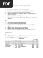 Question Bank - Financial Reporting and Analysis