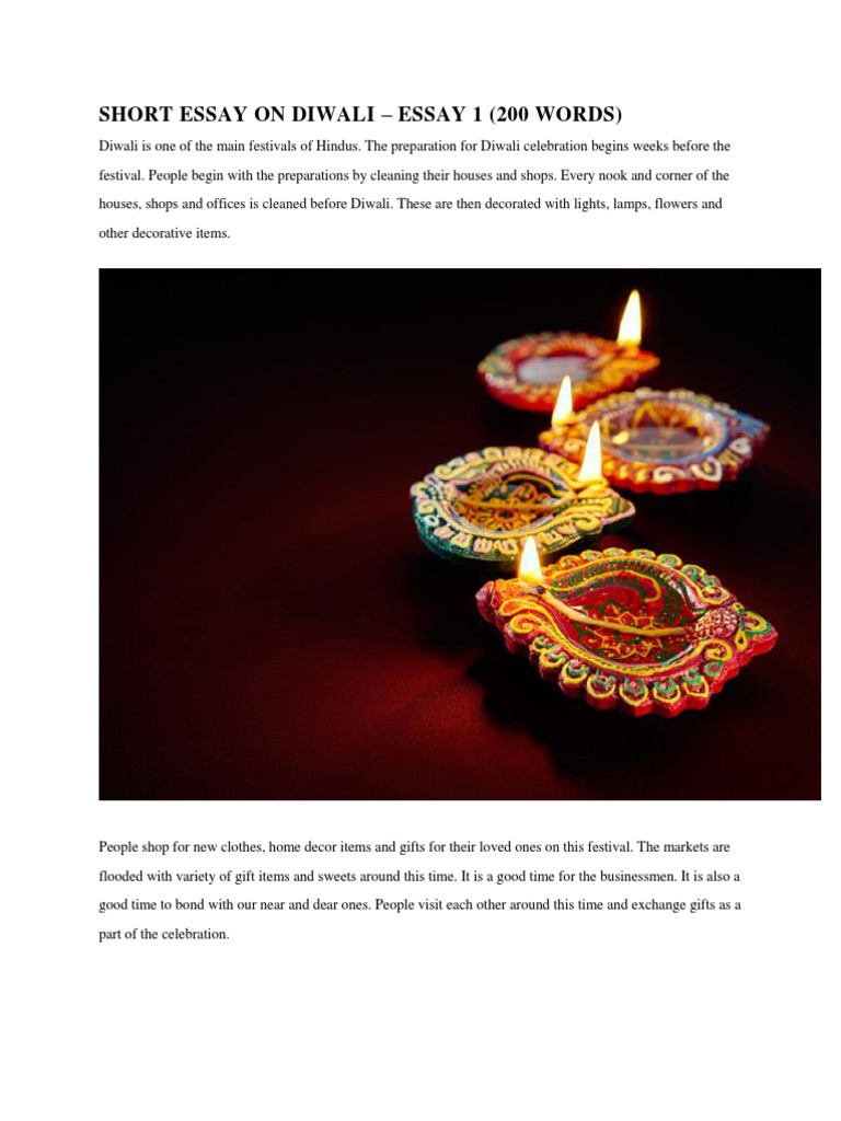 essay on diwali pdf