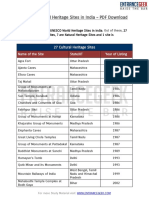 UNESCO World Heritage Sites in India - PDF Download