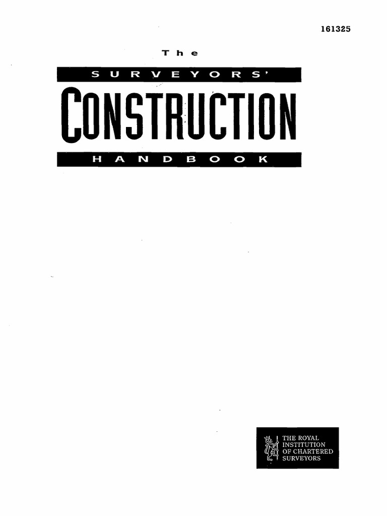 Surveyor's Construction Handbook | PDF | Procurement | Engineering