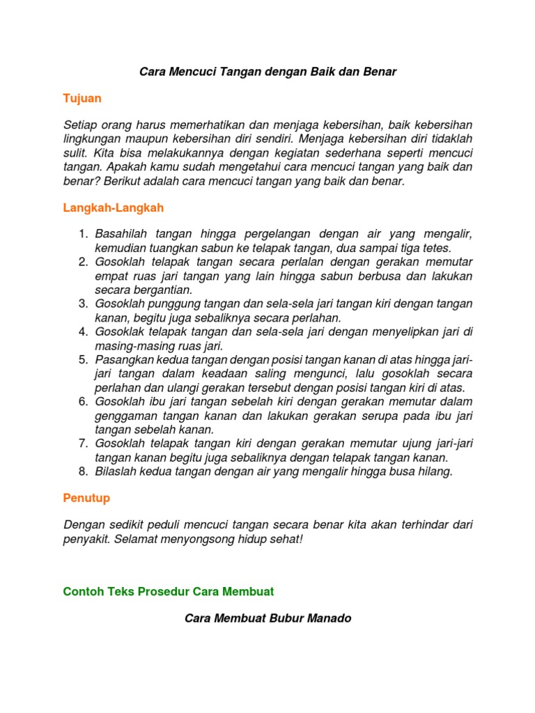 Contoh Teks Prosedur