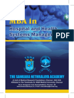 Mba in Hospital and Health System Management Brochure2013
