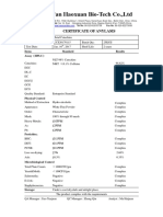 Xi'an Haoxuan Bio-Tech Co.,Ltd: Certificate of Anylasis