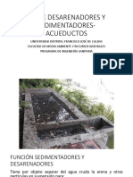 Clase Desarenadores y Sedimentadores-Acueductos PDF