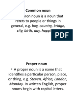 A Common Noun Is A Noun That Refers To People or Things in General, E.G. Boy, Country, Bridge