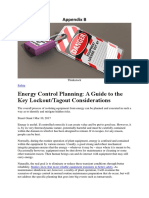Energy Control Planning: A Guide To The Key Lockout/Tagout Considerations