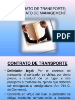 Contrato de Transporte 2. Contrato de Management.