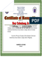 Certificate of Recognition For GSP & BSP