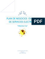 Plan de Negocio Empresa Servicio Electricos PROYECTA.