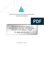 Procedimientos Elaboración POA PDF