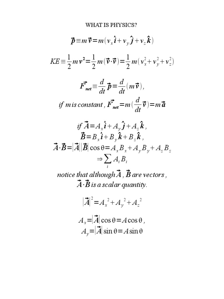 Physics Equations | PDF | Teaching Methods & Materials