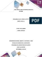 Paso 1, Informe de Lectura Crítica Como Estrategia Didáctica