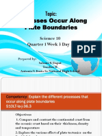 Topic: Processess Occur Along Plate Boundaries