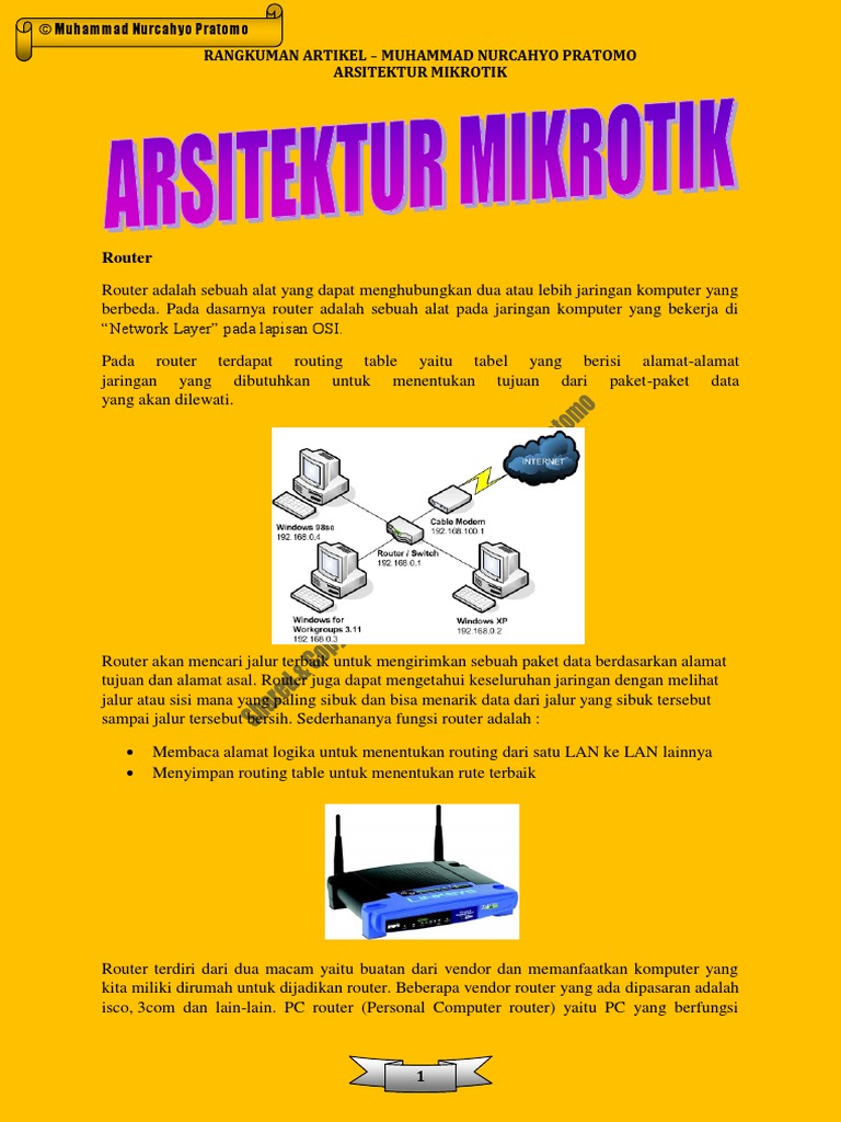 Arsitektur Mikrotik | PDF