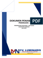 Penawaran CV Luminaris Peningkatan Jalan Rega Watugase