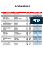 Past Webinar Resources 2019 - Updated 30 July 2019