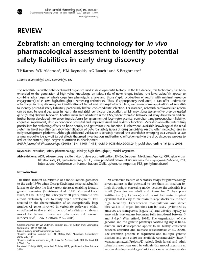 BJP 2008 249 | PDF | High Throughput Screening | Drug Discovery