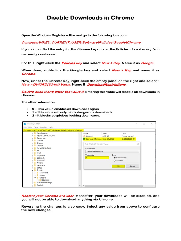 Disable Downloads in Chrome and Mozilla | PDF | World Wide Web ...