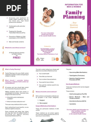 Family Planning Brochure