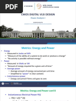 Cmos Digital Vlsi Design: Power Analysis-I