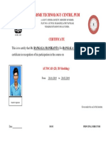 Msme Technology Centre, Pudi: Certificate